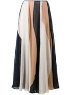 Roksanda Stripe Midi Skirt, Women's, Size: 8, Silk/acetate/polyamide