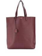 Saint Laurent Large Logo Print Tote - Red