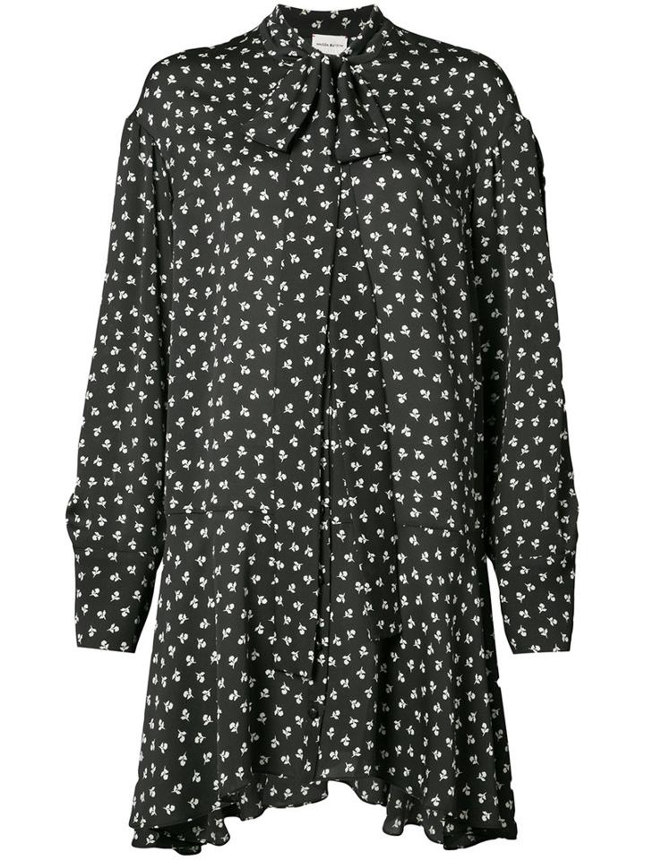 Magda Butrym - Polka Dot Shift Dress - Women - Silk - 38, Black, Silk