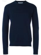 Ami Alexandre Mattiussi Crew Neck Jumper, Men's, Size: Medium, Blue, Merino