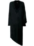 Ann Demeulemeester Knitted Asymmetric Shift Dress - Black