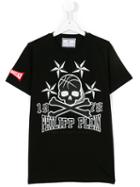 Philipp Plein Kids Print T-shirt, Boy's, Size: 14 Yrs, Black