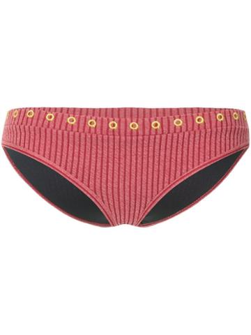 Duskii Hamptons Striped Bikini Bottoms - Pink