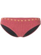 Duskii Hamptons Striped Bikini Bottoms - Pink