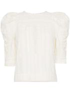 Chloé Owl-eye Embroidered Cotton Voile Top - White