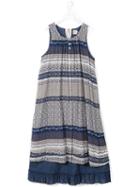 Caffe' D'orzo Tabita Printed Folk Dress, Girl's, Size: 16 Yrs, Blue
