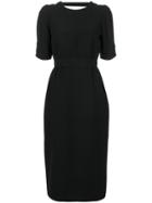 No21 V-back Midi Dress - Black
