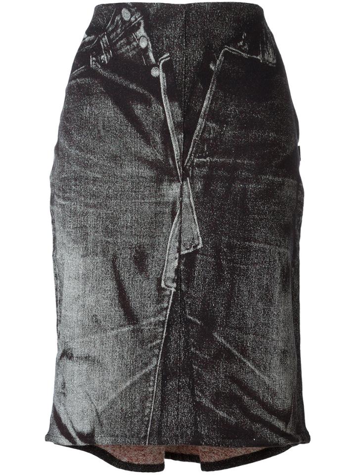 Jean Paul Gaultier Vintage Denim Illusion Skirt - Grey