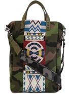 Valentino Garavani Camouflage Tote, Men's, Green, Cotton