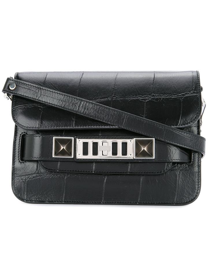 Proenza Schouler Embossed Croc Ps11 Mini Classic - Black