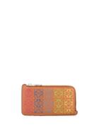 Loewe Embossed Logo Wallet - Brown