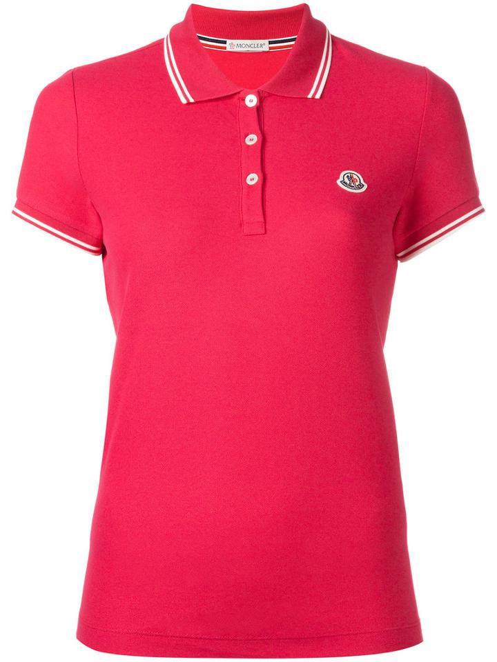 Moncler Short Sleeve Polo Shirt, Women's, Size: Xs, Pink/purple, Cotton