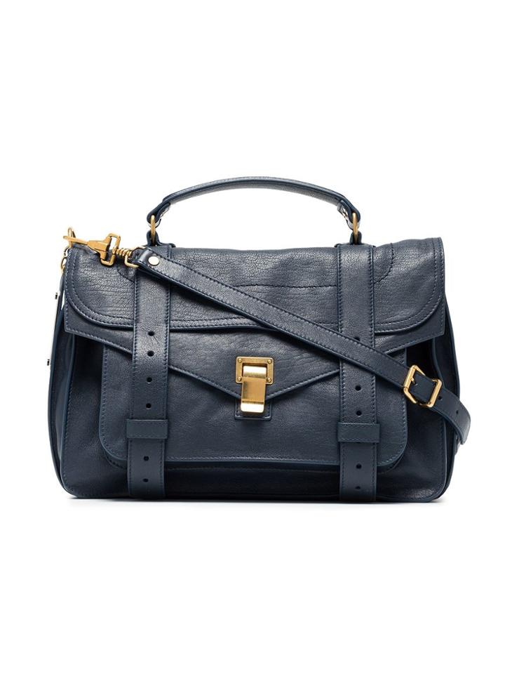 Proenza Schouler Midnight Ps1 Medium Leather Tote - Blue