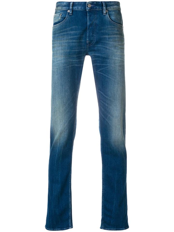 Stone Island J1bn4 Sl Used Jeans - Blue