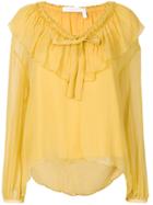See By Chloé Ruffled Blouse - Yellow & Orange