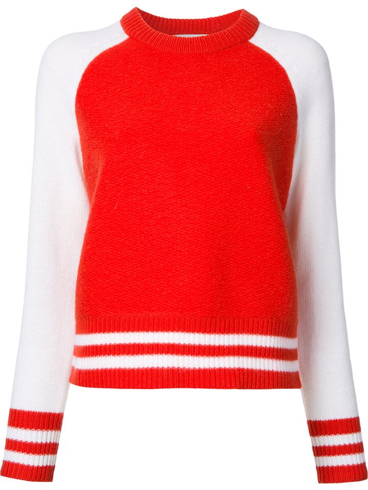 Rag & Bone /jean Contrast Jumper, Women's, Size: Small, Red, Wool