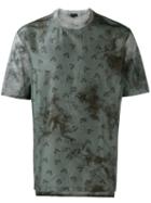 Lanvin Plant Pattern T-shirt, Men's, Size: Small, Grey, Silk/cotton