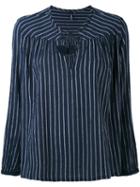 Woolrich - Striped Blouse - Women - Cotton - M, Blue, Cotton