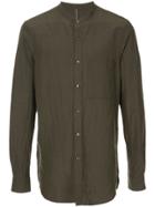 Kazuyuki Kumagai Grandad Collar Shirt - Green