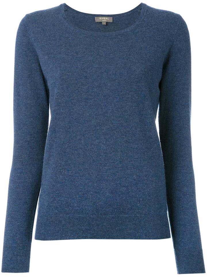 N.peal Plain Jumper, Women's, Size: Xl, Blue, Cashmere