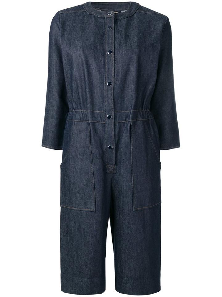 Vanessa Seward Douglas Playsuit, Women's, Size: 36, Blue, Polyurethane/cotton