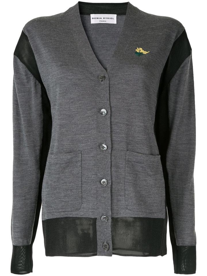 Sonia Rykiel Flower Bouquet Cardigan - Grey