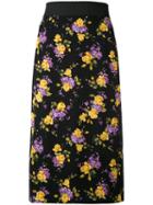 Floral Embroidered Skirt - Women - Silk/spandex/elastane - 42, Black, Silk/spandex/elastane, Dolce & Gabbana