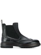 Santoni Slip-on Chelsea Boots - Black