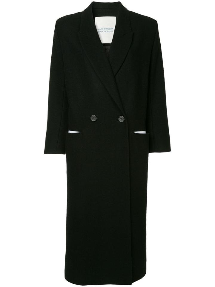 Walk Of Shame Single Breasted Coat - Black