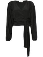 A.l.c. Cropped V-neck Top - Black