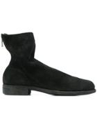 Guidi Reverse Back Zip Boots - Black