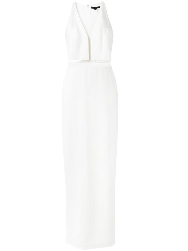 Alexander Wang Fishing Line Panel Gown, Women's, Size: 4, White, Triacetate/polyester/spandex/elastane