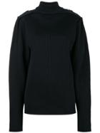 Y / Project Knitted Sweater With Gathered Shoulder Detail - Blue