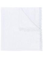 Eleventy Fringed-hem Scarf - White