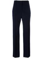 Céline - High-waisted Trousers - Women - Cotton/wool - 38, Women's, Blue, Cotton/wool
