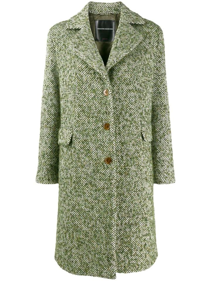 Ermanno Scervino Single-breasted Fitted Coat - Green