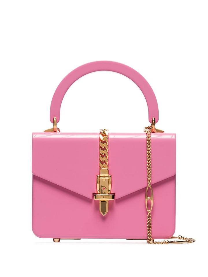 Gucci Sylvie Mini Plexus Tote Bag - Pink