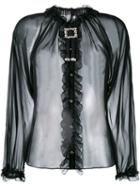 Dolce & Gabbana Sheer Ruffled Blouse