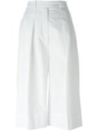Jil Sander Pleated Culottes, Women's, Size: 38, White, Cotton