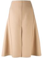 Nina Ricci - High Waisted Skirt - Women - Lambs Wool - 40, Nude/neutrals, Lambs Wool