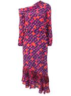 Saloni Off-the-shoulder Midi Dress - Blue