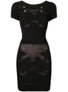 Chanel Pre-owned Sheer Knitted Dress - Black
