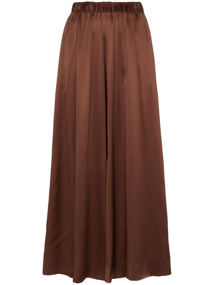 Deitas Pleated Palazzo Trousers - Brown