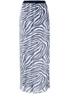 Michael Michael Kors Pleated Maxi Skirt, Women's, Size: Medium, White, Polyester