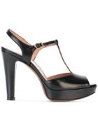 L'autre Chose D'orsay T-bar Sandals - Black