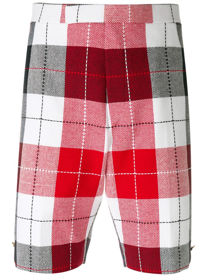 Thom Browne Classic Backstrap Short In Large Buffalo Check Summer