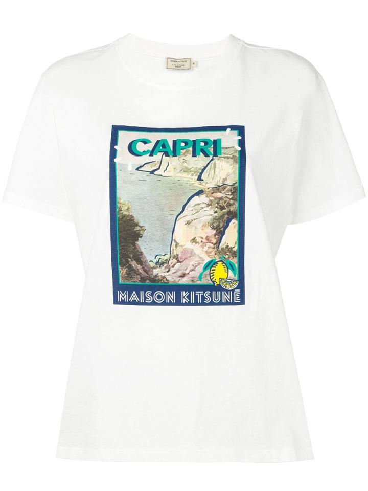 Maison Kitsuné Printed T-shirt - White