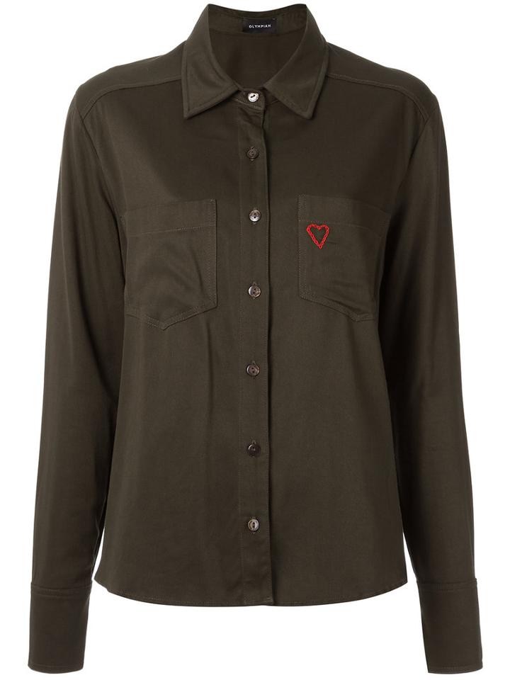 Olympiah - Embroidered Shirt - Women - Viscose - 40, Green, Viscose