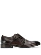 Henderson Baracco Double Buckle Monk Shoes - Brown