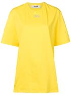 Msgm Oversized Branded T-shirt - Yellow & Orange